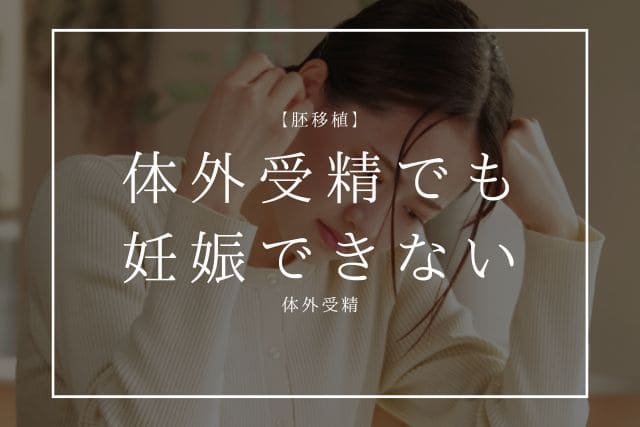 体外受精でも妊娠できない